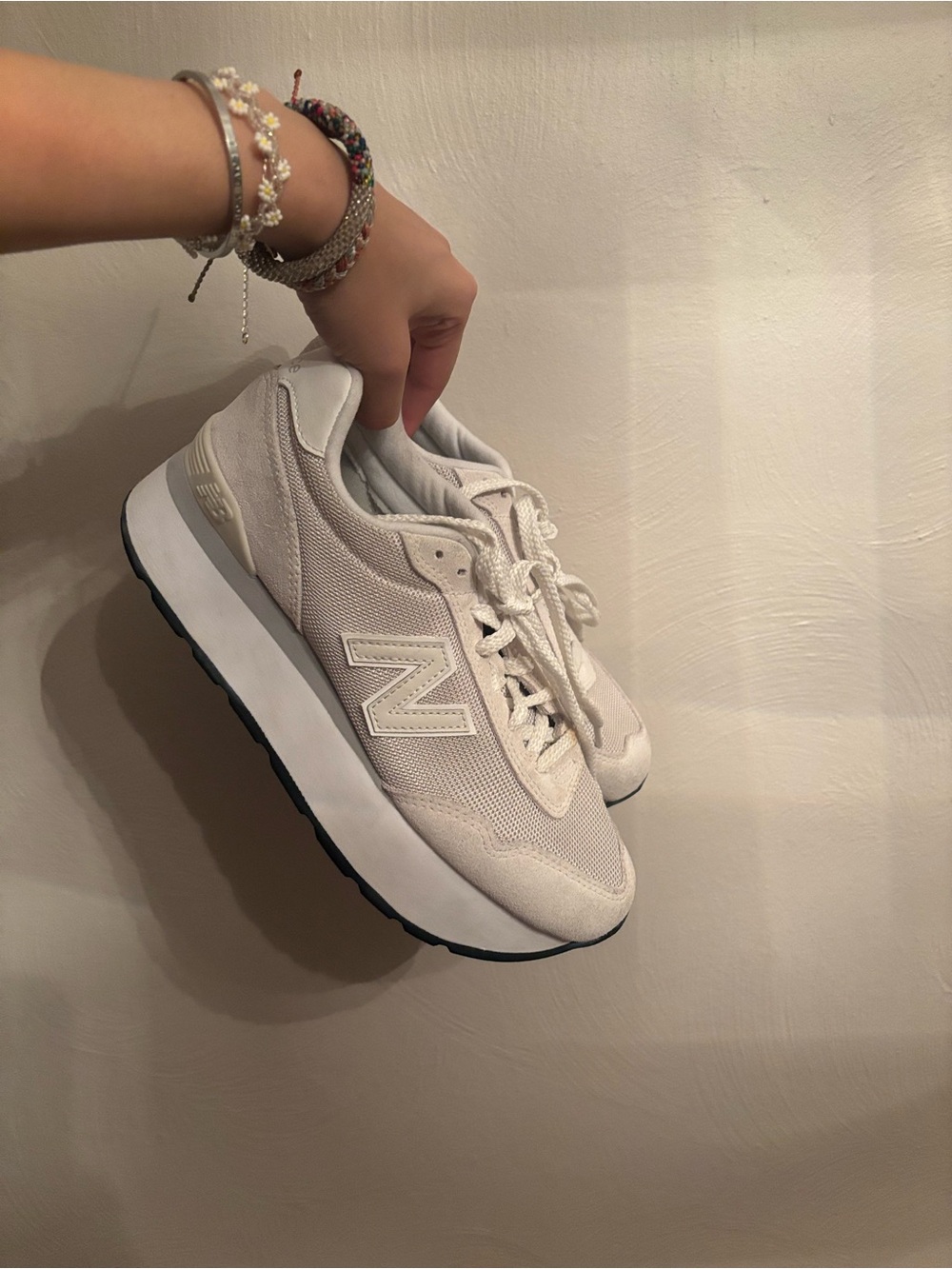 New Balance 515H Women’s White Platform Sneaker Shoes Size 8
